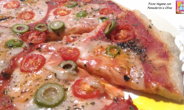 Pizza Vegana con Pomodorini e Olive